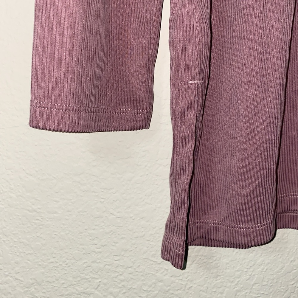 🪿Pure Jill Mauve Ribbed Knit Cowl Neck Oversized Long Tunic Lagen-look Top! - Picture 10 of 10